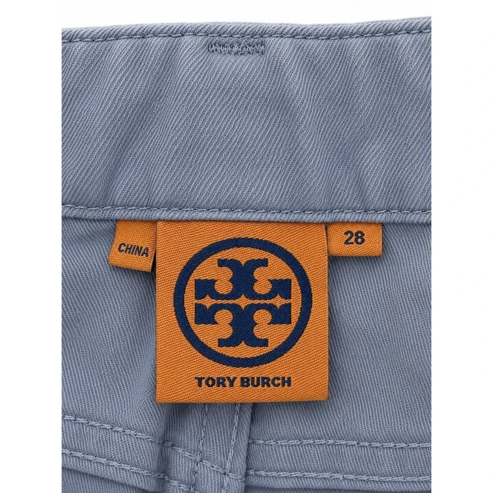 Tory Burch Alexa Cropped Skinny Jeans Size 28 Slate Blue